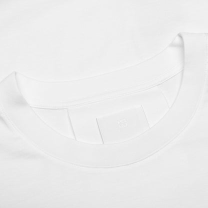 Gros Grain in Cotton T-Shirt - White