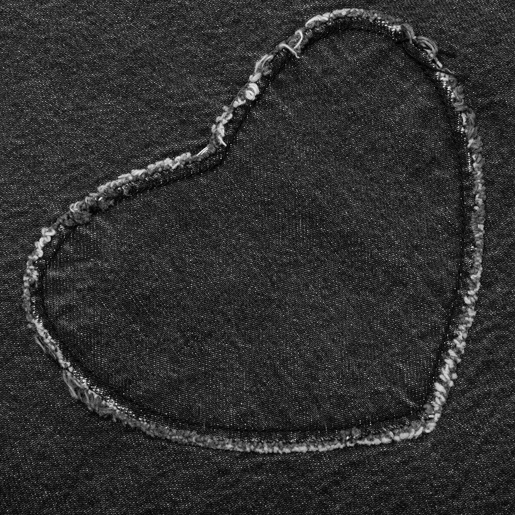 Heart Patchwork L/S Shirt - Heart Charcoal Wash