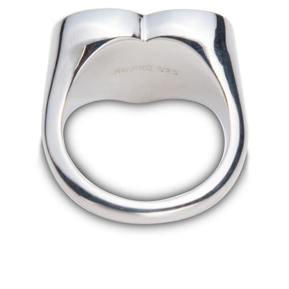 Heart Silver Ring - Black