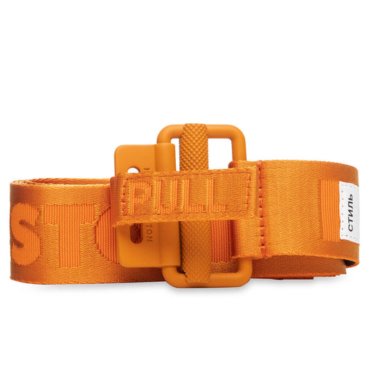 4CM Classic Buckle Tape Belt - Orange/Orange