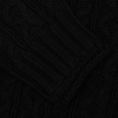 HTG Cable Knit Jumper Sweater - Black