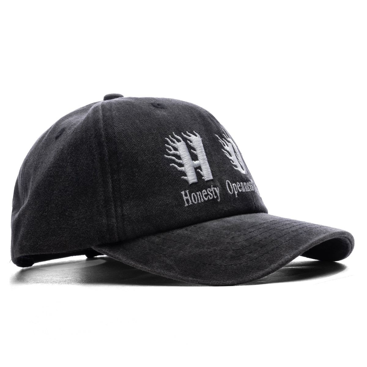 Hot Distressed Cap - Washed Black