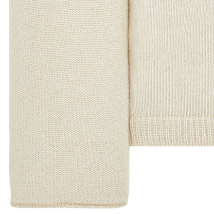 Stone Island Lambswool Half Zip Knit Sweatshirt in Stucco