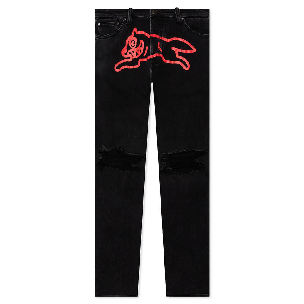 Black Running Dog Jean - Black Jean