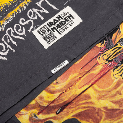 Represent x Iron Maiden Number Of The Beast Long Sleeve T-Shirt - Sunfade Grey
