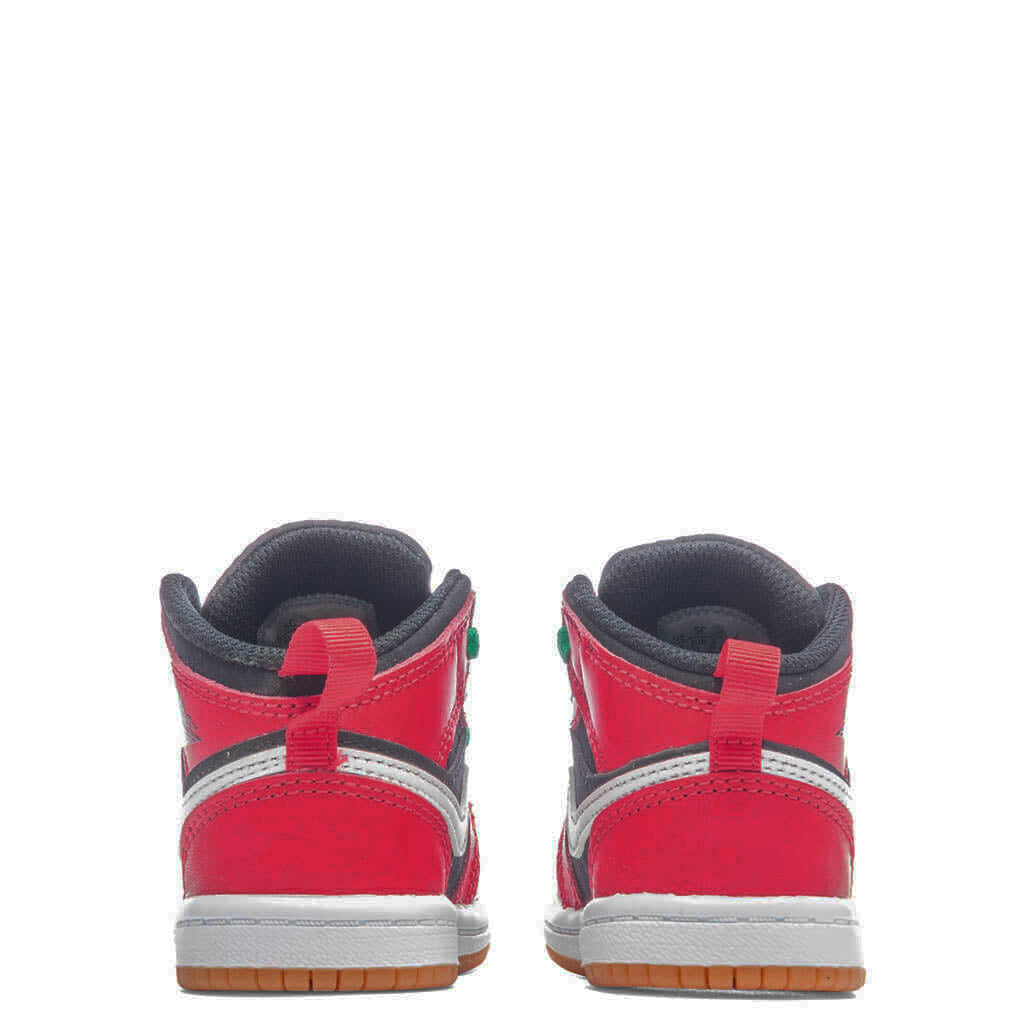 Jordan 1 Mid SE (TD) - Black/Fire Red/Malachite