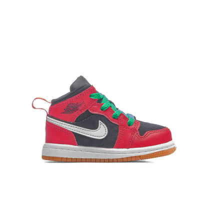 Jordan 1 Mid SE (TD) - Black/Fire Red/Malachite