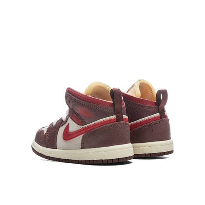 Jordan 1 Mid SE (TD) - Coconut Milk/Varsity Red/Dark Pony
