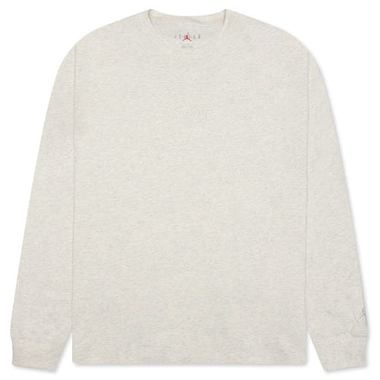 Wordmark L/S Tee - Oatmeal Heather