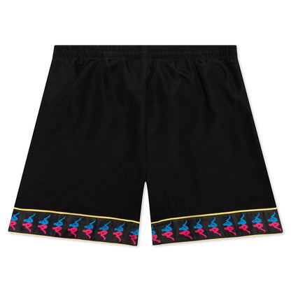 222 Banda Calabash Swim Shorts - Black/Fuchsia/Blue