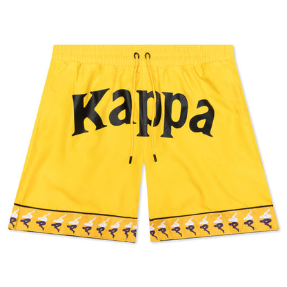 222 Banda Calabash Swim Shorts - Dark Yellow/Violet/White