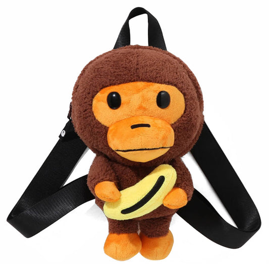 Kid's Baby Milo Banana Plush Doll Daypack - Brown