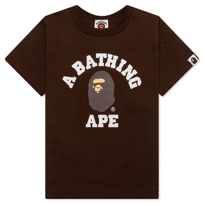 Kid's College Tee - Brown
