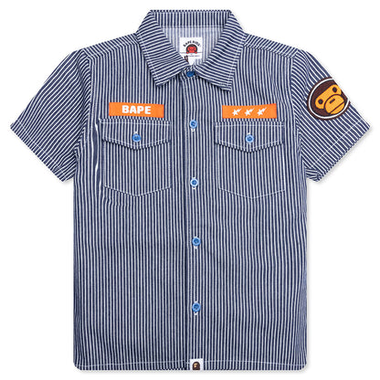 Kid's Hickory Baby Milo Patch S/S Shirt - Navy