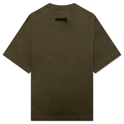 Kid's Jersey Crewneck Tee - Olive