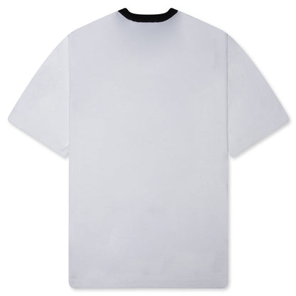 Knit Flower Boxy Tee - White