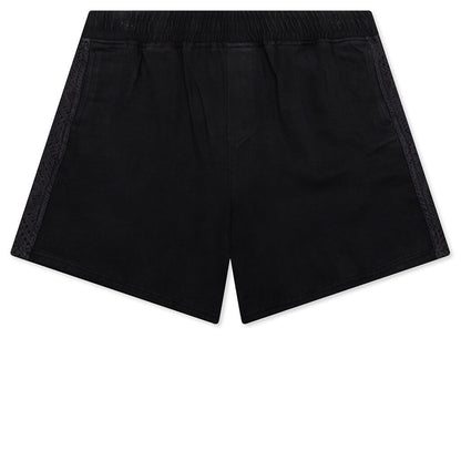 Knitted Panel Shorts - Black