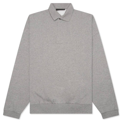 L/S Polo - Dark Heather Oatmeal