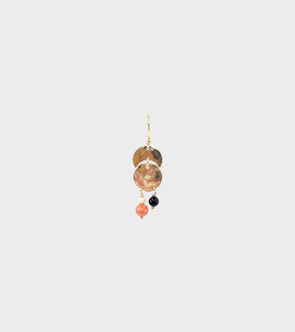 Rusa Earring Red Malachite Mix