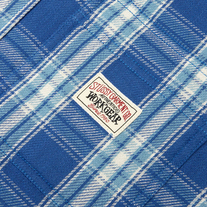 Lau Plaid Shirt Jacket - Blue