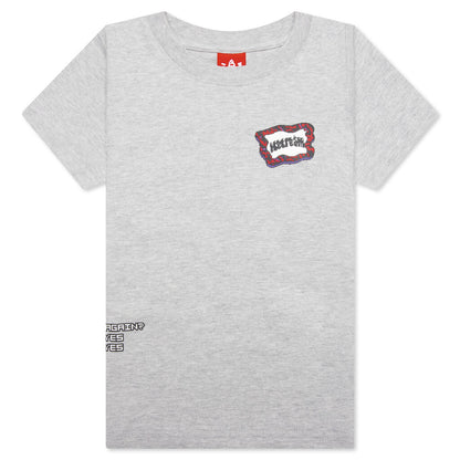 Kids Lava Flag S/S Tee - Heather Grey