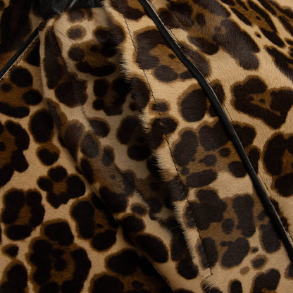 Leopard Print Calf Hair Basketball Shorts - Brown Leopard
