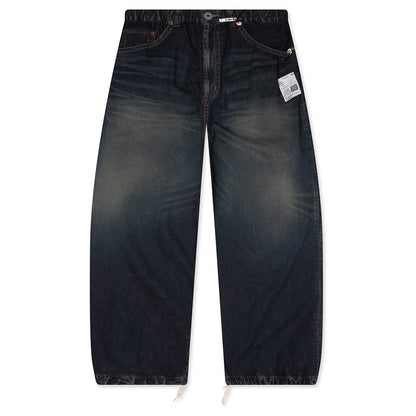 Light Denim Wide Pants- Indigo