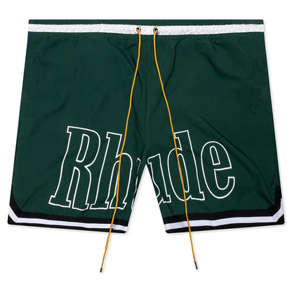 Logo Basketball Swim Short - Forest Green/Black/White
