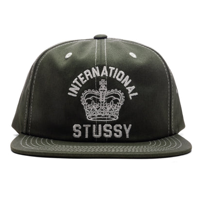Mid International Crown Strapback Cap - Dark Olive