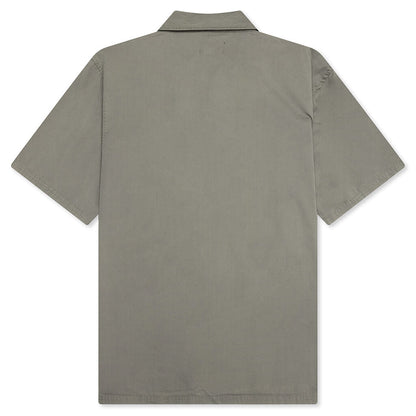 Script Camp Collar Shirt - Washed Khaki