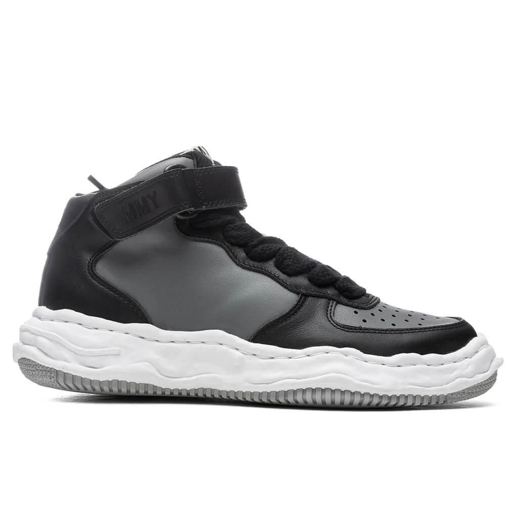 Wayne High OG Sole Leather Sneaker - Black/Grey