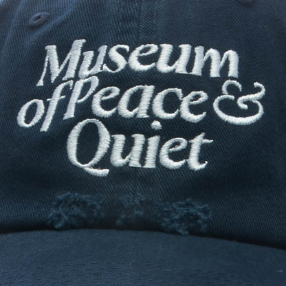 Mid Century Distressed Dad Hat - Navy