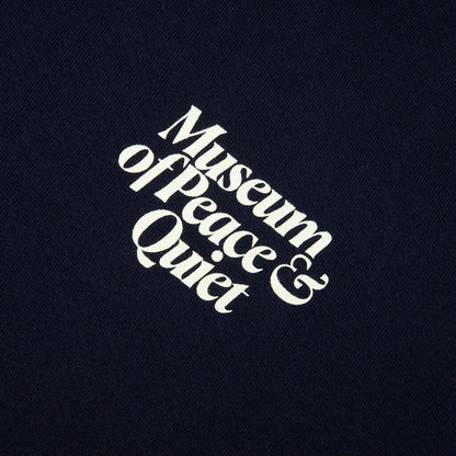 Mid Century Distressed Hoodie - Navy
