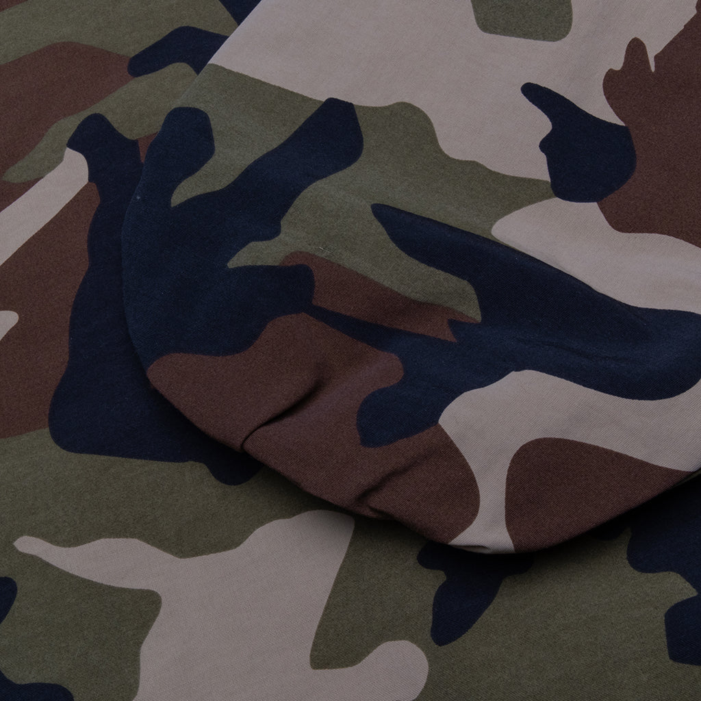 Military Nylon Hooded Anorak - Woodland Camo