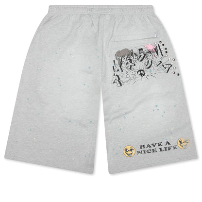 Milk Shake Terry Shorts - Heather Grey