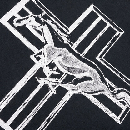 Mustang Cross T-Shirt - Hard Washed Black