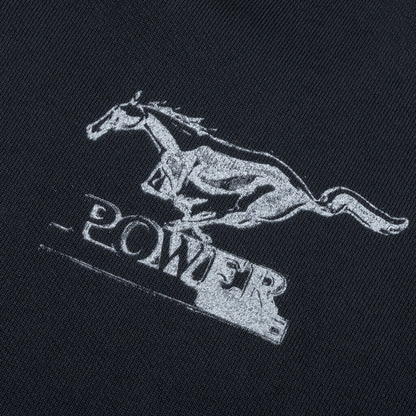 Mustang Cross Zip Up Hoodie - Washed Black