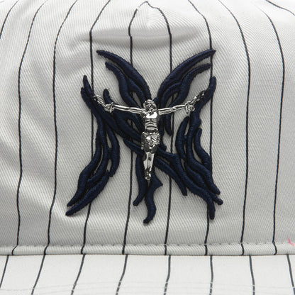 NY Flame Snapback - White