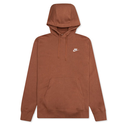 Sportswear Club Fleece Pullover Hoodie - Mineral Clay/White