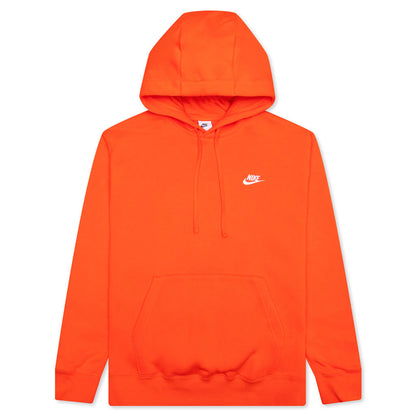 Sportswear Club Fleece Pullover Hoodie - Team Orange/Team Orange/White
