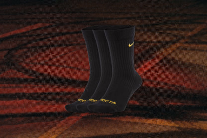 Nike x NOCTA NRG SNKR Sox Crew 3PR - Black/University Gold