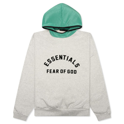 Nylon Fleece Hoodie - Light Heather Grey