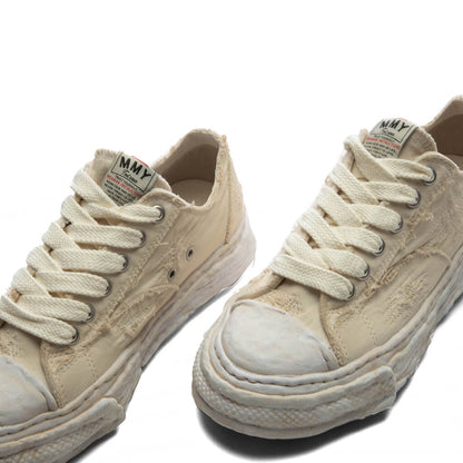 Peterson 23 Low OG Sole Ripped Over Dyed Canvas - White