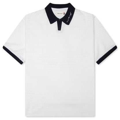 Pique Colorblock Polo - Bone