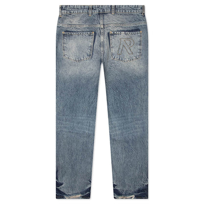 R3 Distressed Baggy Denim - Blue/Cream