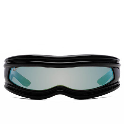 Ray-Ban x A$AP Rocky Ultra Wrap 001 - Black/Light Grey Mirror Blue
