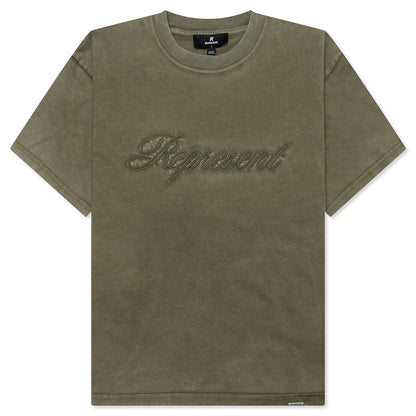 Rep Reverse Applique T-Shirt - Dark Olive