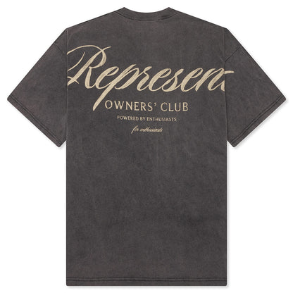 Owners Club Script T-Shirt - Vintage Grey