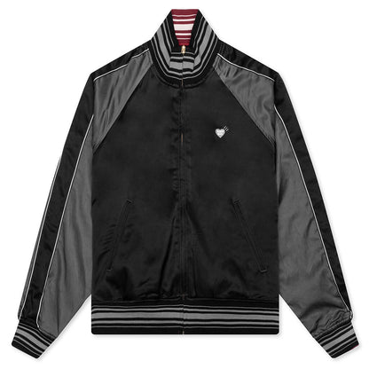 Reversible Satin Jacket - Burgundy