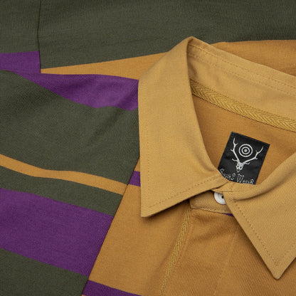 Rugger L/S Polo Shirt - Crazy Pattern Square